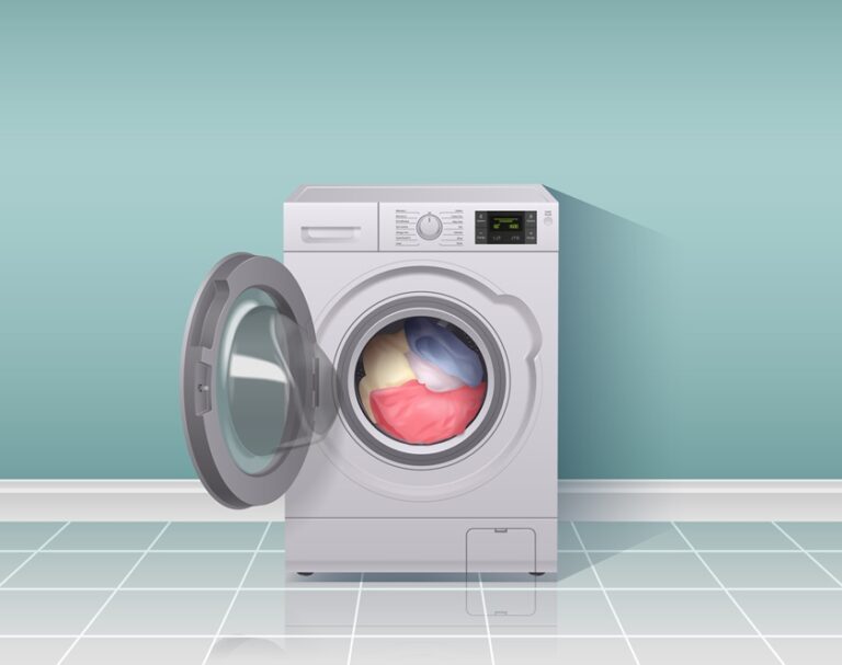 Washing Machine Realistic Composition
